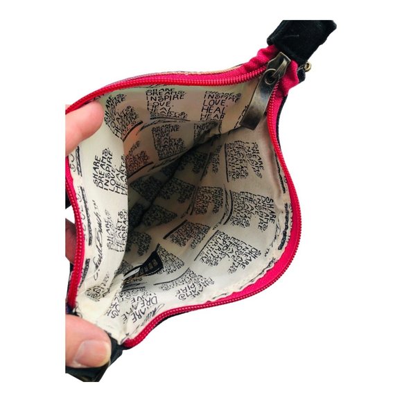 Laurel Burch Cloth Crossbody Bag Purse Dog & Doggies Colorful Design Zippered - Picture 7 of 16